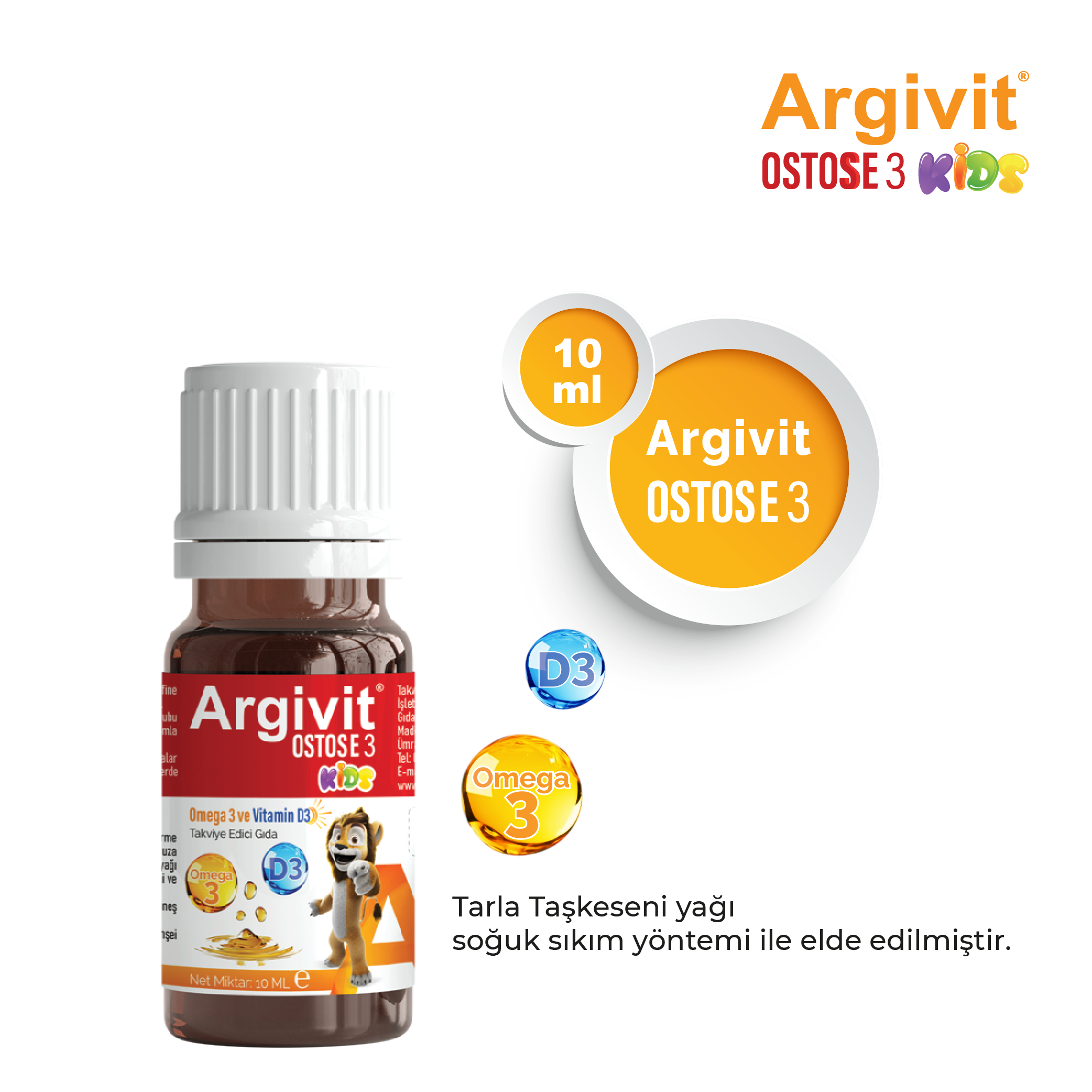 Argivit Ostose 3 Kids Damla 10 mL