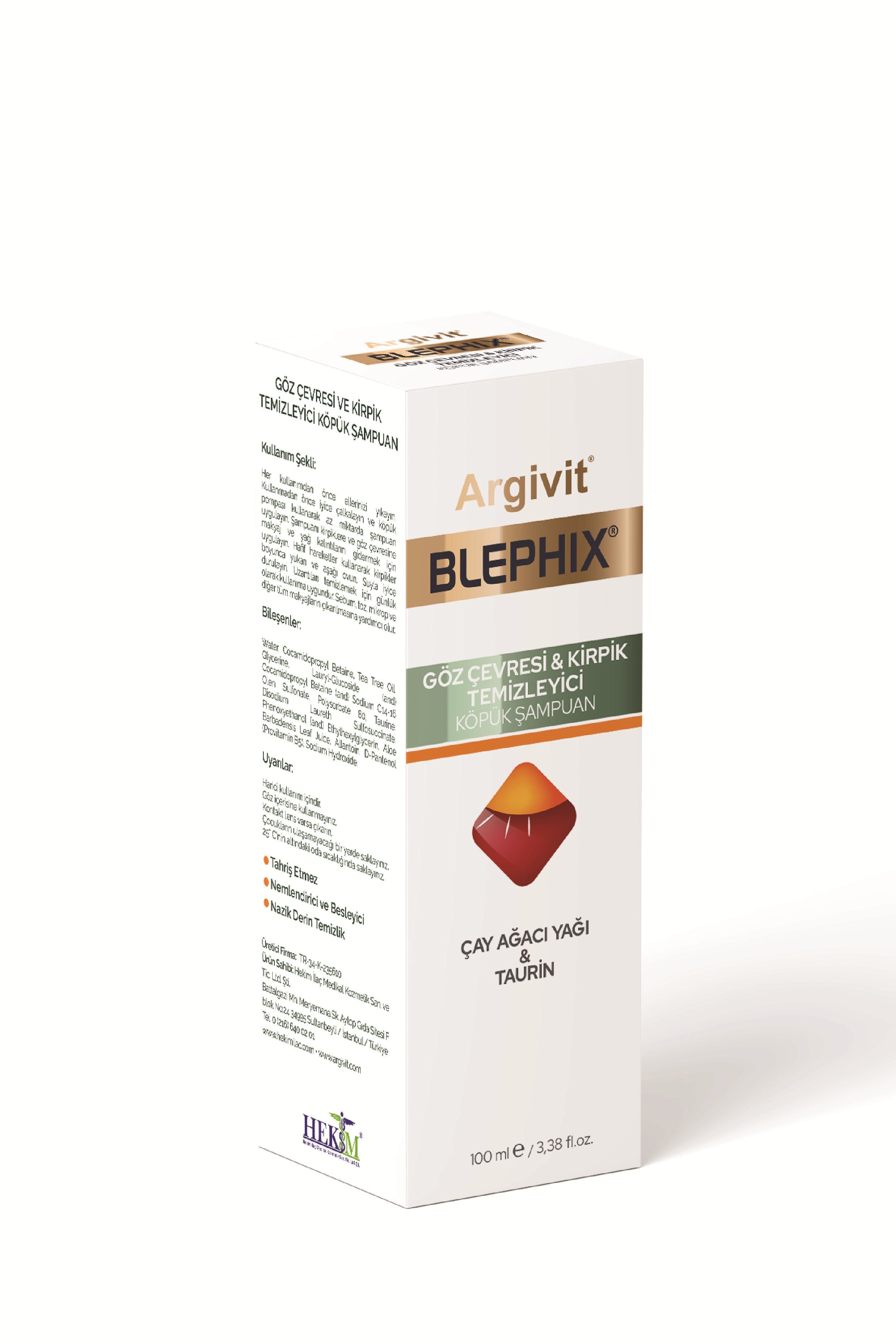 Argivit Blephix Göz Çevresi ve Kirpik Temizleyici Köpük Şampuan 100 ml