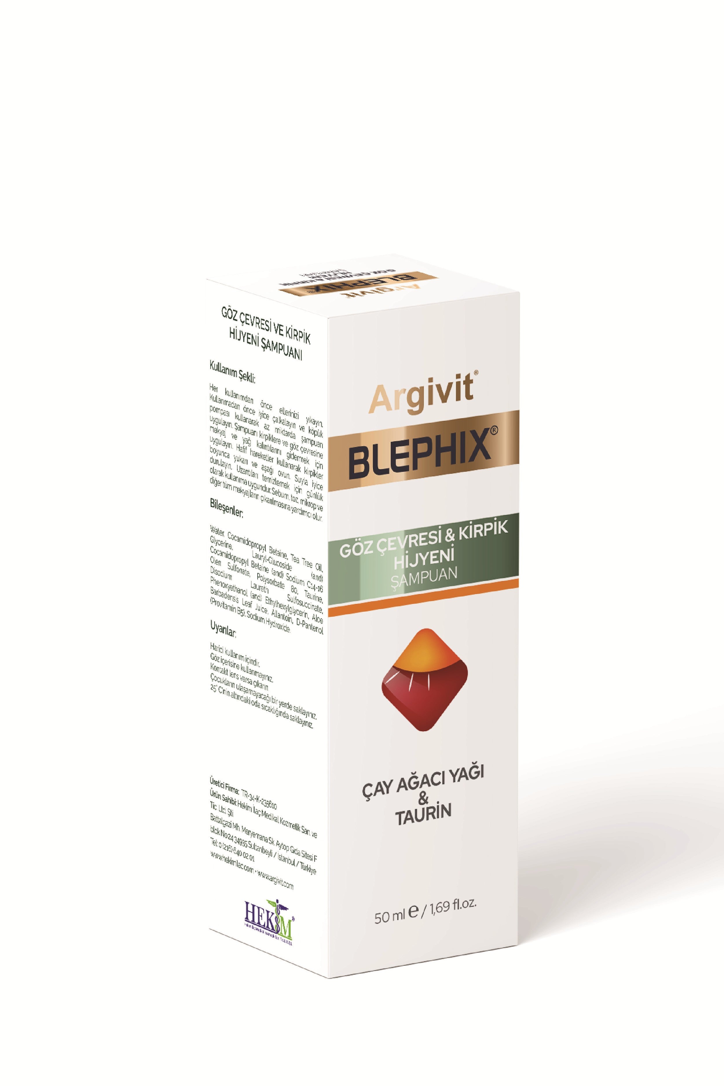 Argivit Blephix Göz Çevresi ve Kirpik Temizleyici Şampuan 50 ml
