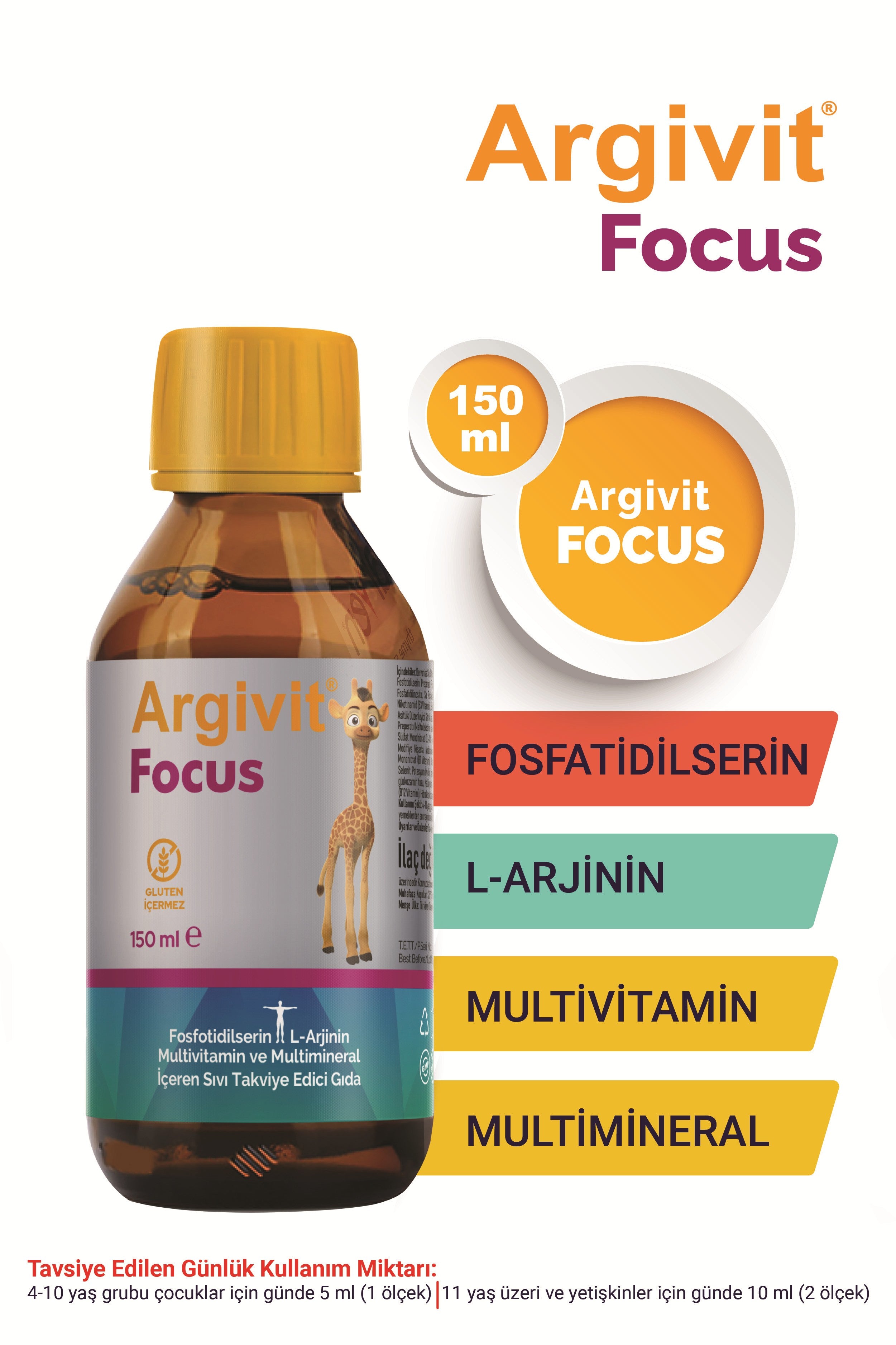 Argivit Focus Şurup 2'li Aile Paketi 150 ml