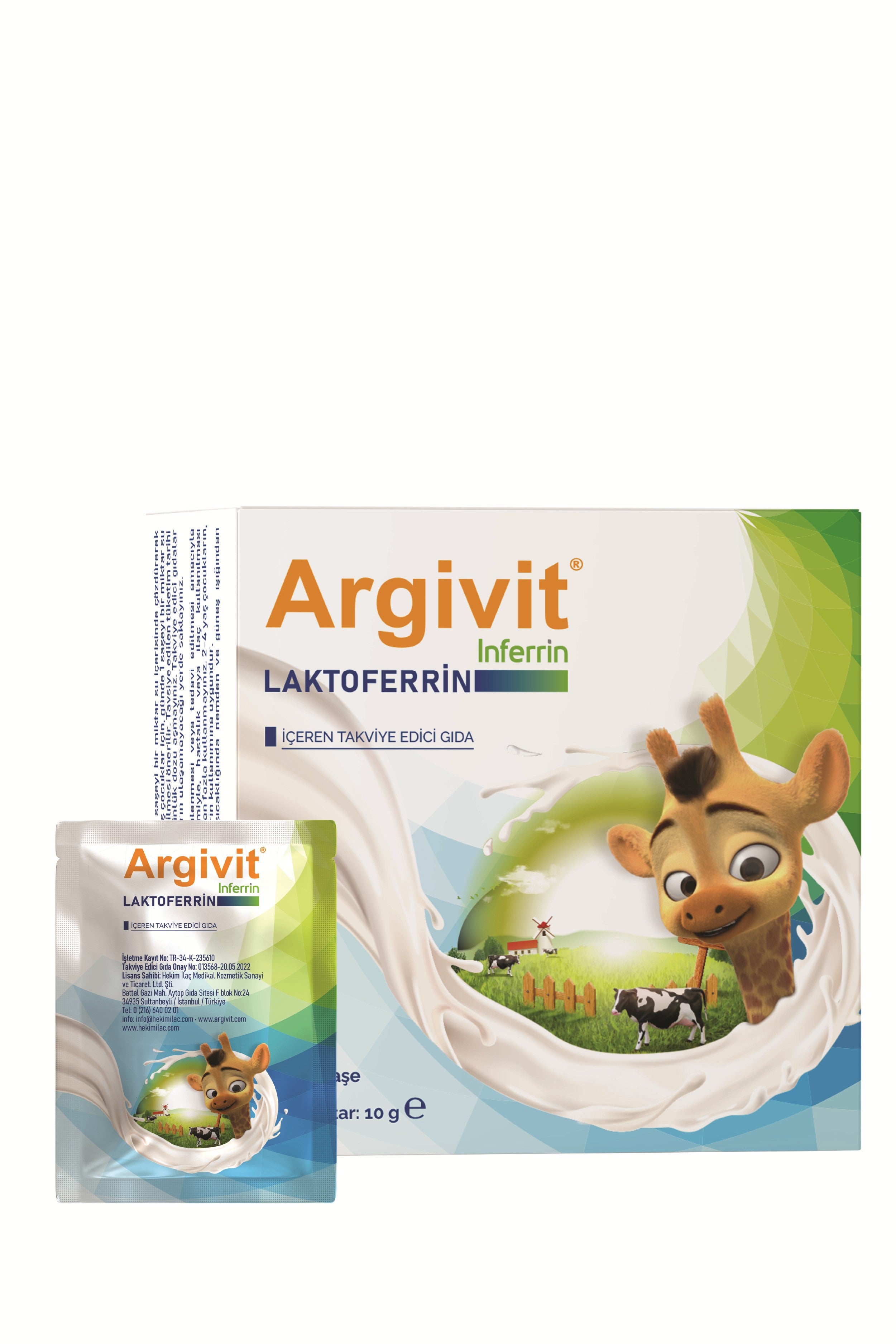 Argivit İnferrin Laktoferrin İçeren Takviye Edici Gıda 10 Saşe