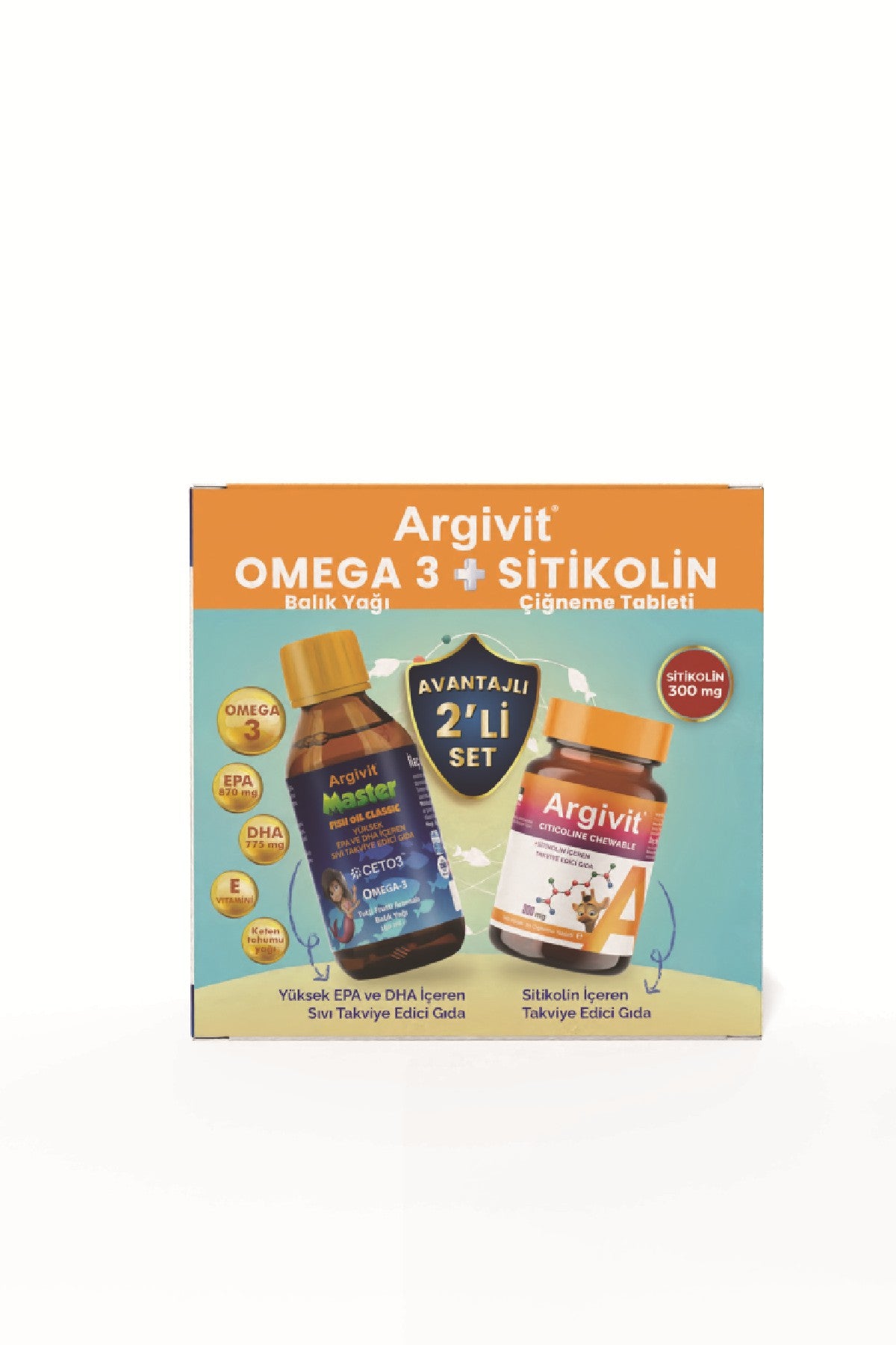 Argivit Master Fish Oil ve Stikolin 2'li Set