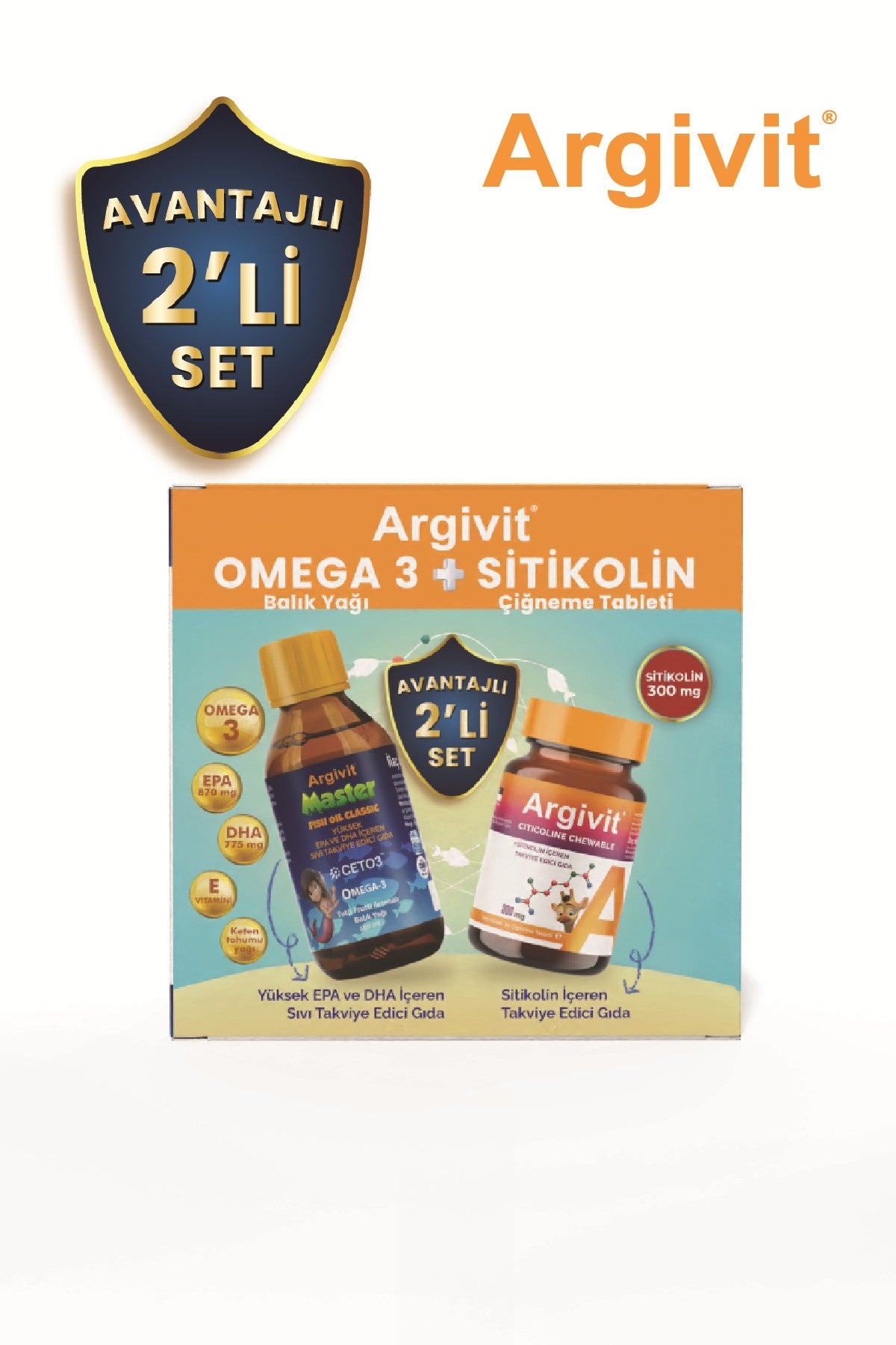 Argivit Master Fish Oil ve Stikolin 2'li Set