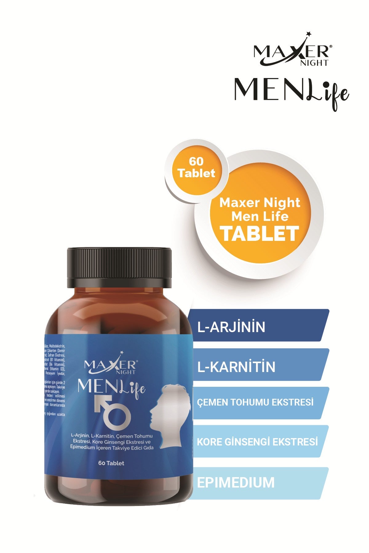 l carnitine iceren ilaclar L-Karnitin 500 mg 60 Tablet | Sporcu Destek rnleri Maxer Night Men Life 60
